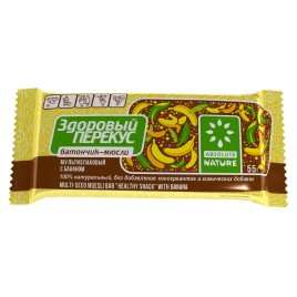 Батончики Мюсли Здоровый Перекус с бананом.55гр.