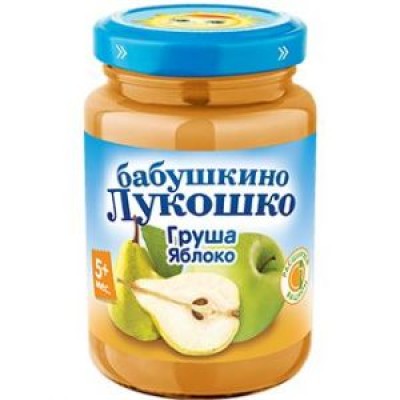 Бабушкино Лукошко Пюре груша, яблоко 190гр