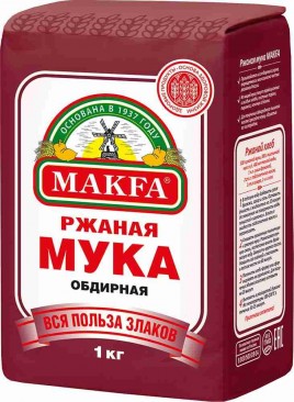 Макфа Мука 1кг ржаная хлебопек. обдирная