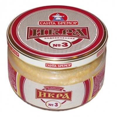 Икра деликатес. №1 подкопченная 180гр ст/б Санта Бремор