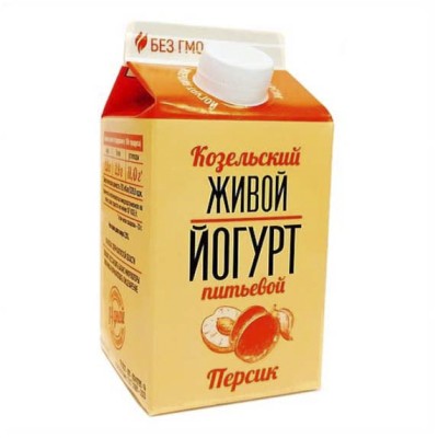 БЗМЖ Йогурт живой "Персик" 2,5%  450гр Козельский