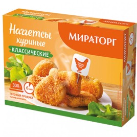Наггетсы куриные классические зам. 300г Мираторг