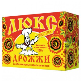 Дрожжи хлебопекарные прессованые Люкс Экстра 100г