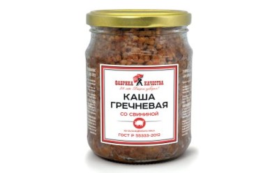 Каша гречневая со свининой 500гр ст/б Фабрика качества