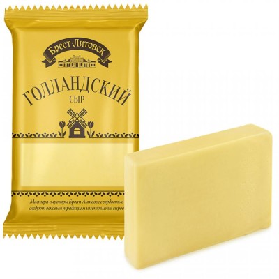 Сыр "Брест-Литовский " 45% Голландский 200гр брусок