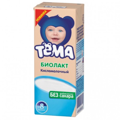 БЗМЖ "Тема" Биолакт 3,4% 206г без сах. TRASLIM