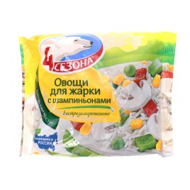 Овощи для жарки с шампиньонами зам. 400гр 4 Сезона