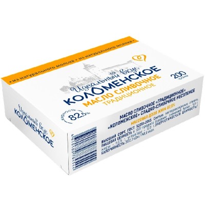 БЗМЖ Масло слив.Коломенское традиц. 82,5% 200гр Идеальный вкус