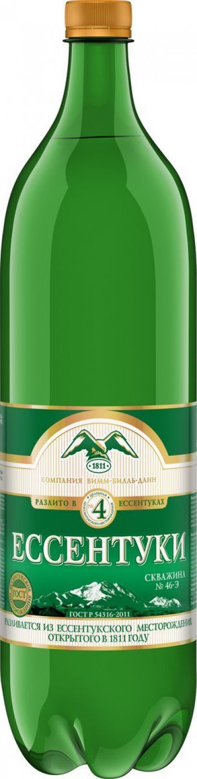 Вода Ессентуки ВБД №4 1,5л газ ПЭТ