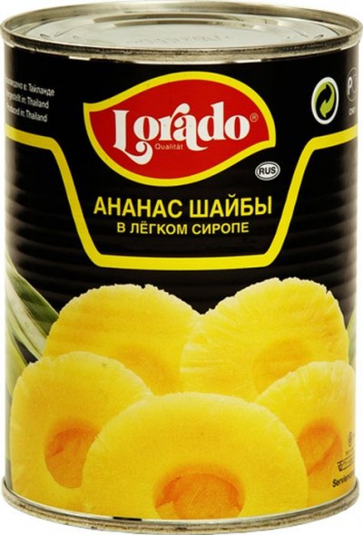 Ананасы шайбы Лорадо ж/б 565г
