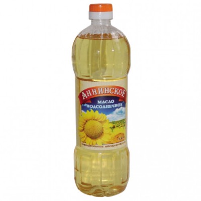 Масло подсолнечное Аннинское раф 0,9 л