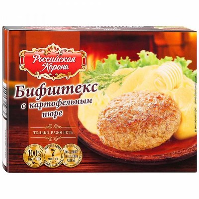 Бифштекс с картофельное пюре 300г РК