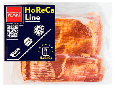 Бекон Венгерский с/к нарез. в/у 500г HoReCa