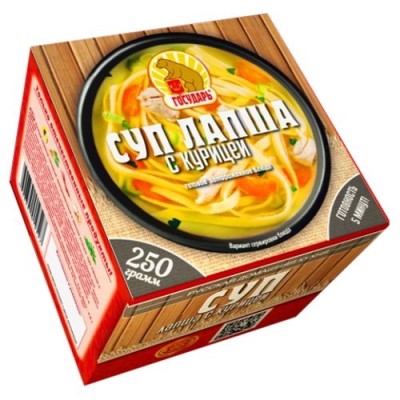 Государь Суп-лапша с курицей зам. 250г