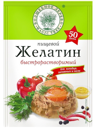 Желатин пищевой 50гр Волшебное Дерево