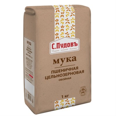 Мука пшеничная обойная цельнозерн. С.пудовъ 1кг