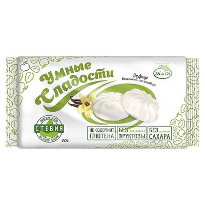 Зефир "Умные сладости" ванильный, со стевией 150гр.