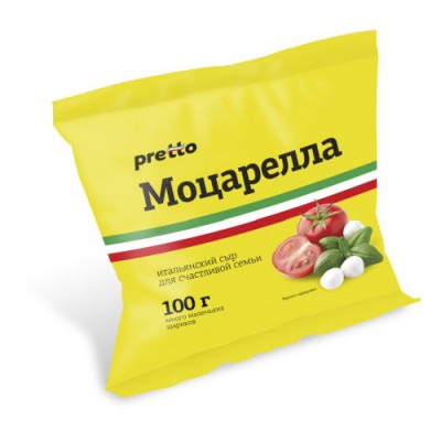 БЗМЖ Сыр Моцарелла Чильеджина в воде "Pretto" 45% 100г