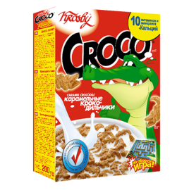 Готовые завтраки Карамельные крокодильчики Кросби 200г
