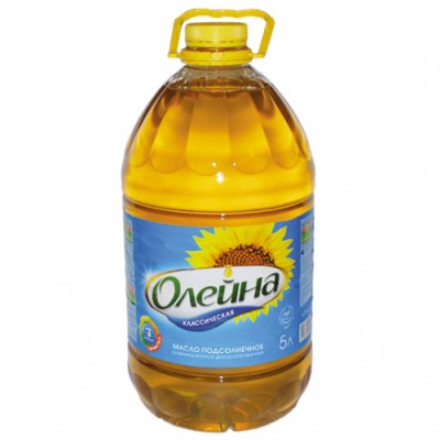 Масло подсолнечное Олейна раф 5 л