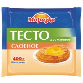Тесто "Морозко" слоеное дрожжевое 400гр