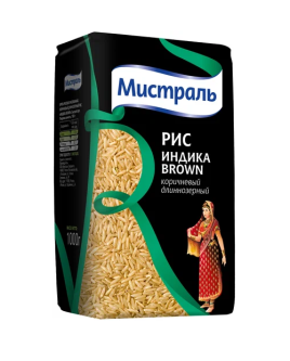 Мистраль Рис Индика Браун коричневый длиннозерный 450гр
