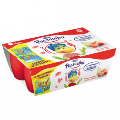 БЗМЖ Творожок Растишка клубника-банан-пломбир 6*45г