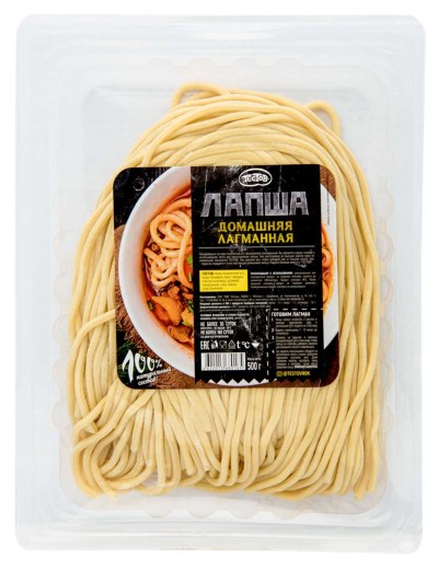 Лапша домашняя "Лагманная" 500г. Тестов