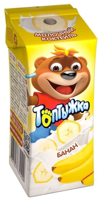 Молочный коктейль Топтыжка банан 3,2% 200г