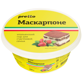 БЗМЖ Сыр Маскарпоне 80% пл.с.250 гр. Pretto