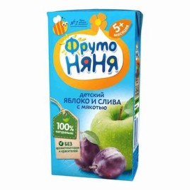 Нектар ФрутоНяня яблоко, слива 0,2л