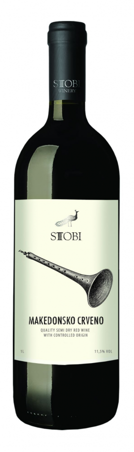 Вино "Македонское Красное" крас./полусух.11% 1л