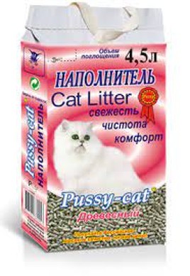 Наполнитель ПусиКет древесный (красный) 4,5л