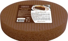 Вафельные коржи для торта 120гр. (темный) Тореро