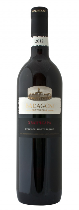 Вино Хванчкара кр. п/сл. 10-12% 0,75л. Бадагони