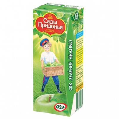 Сок Сады придонья зеленое яблоко 0,2л