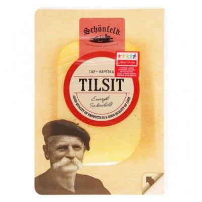 БЗМЖ Сыр Тильзитер Schonfeld 45% нарезка 125г
