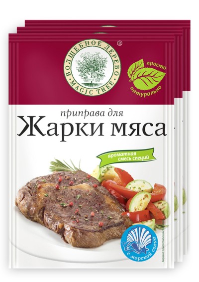 Приправа для жарки мяса с морской солью 30г.Волшебное дерево