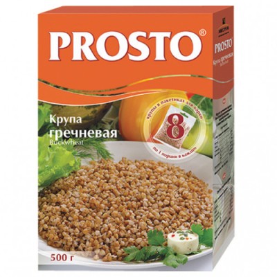 ПРОСТО Крупа гречневая для варки 500г