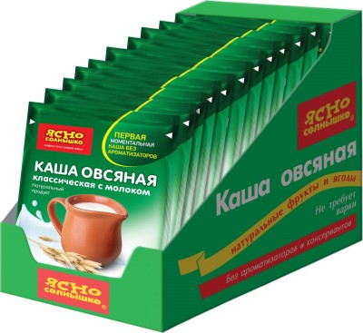 Ясно Солнышко Каша Овсяная классич. с молоком 45г