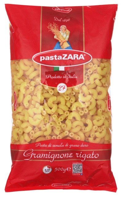 Паста Зара Макаронные изделия Рожки мелк.№027 500г