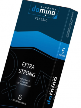 Презервативы Domino Extra Strong 6шт гладкие
