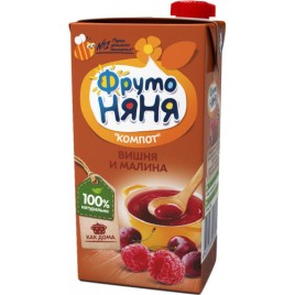 Компот ФрутоНяня из вишни и малины 0,5л.