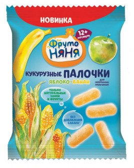 Кукурузные палочки ФрутоНяня яблоко-банан 20гр