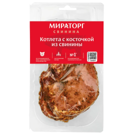 Котлета с косточкой из свинины 250гр охл.Мираторг