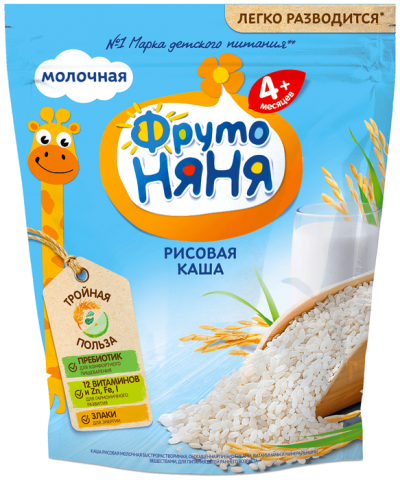 Каша ФрутоНяня Рисовая молочная 200г
