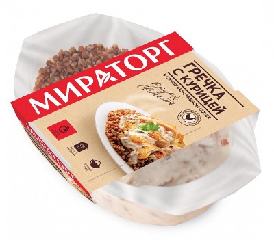 Гречка с курицей и грибами в сливочном соусе зам. 260г Мираторг