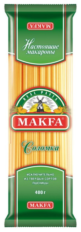 Макфа Макаронные изделия Соломка 400г