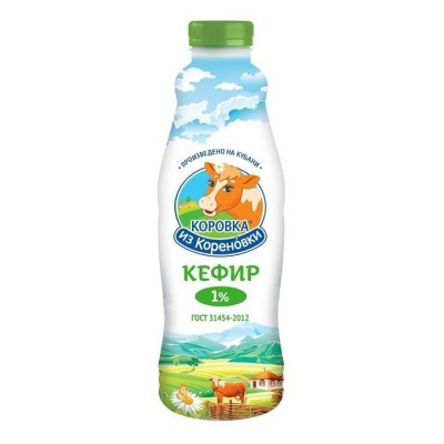 БЗМЖ Кефир "Коровка из Кореновки" 1% 0.9л