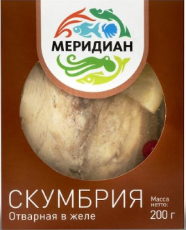 Скумбрия отварная в желе 200г